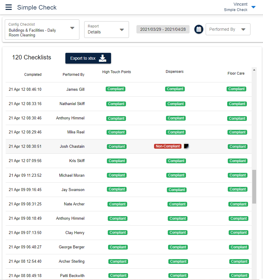 Buildings and facilities reporting website SS