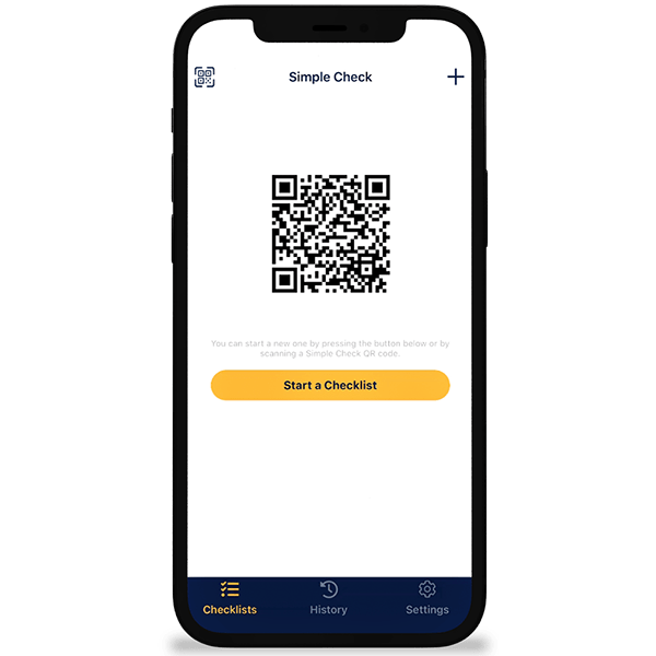 checklist qr code on phone