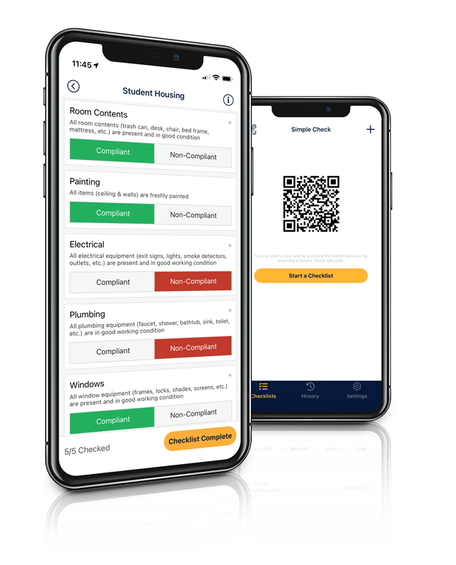 disinfecting app with qr code